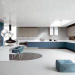 Cocina diseño color azul